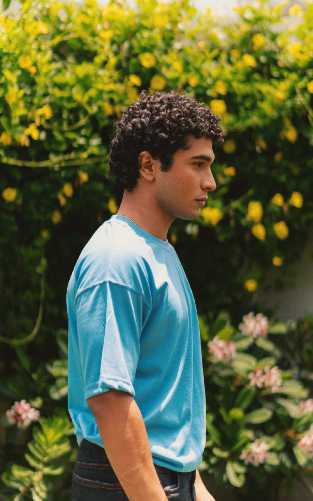 Men’s K2 Cloud Sky Blue Dropshirt side profile lifestyle image