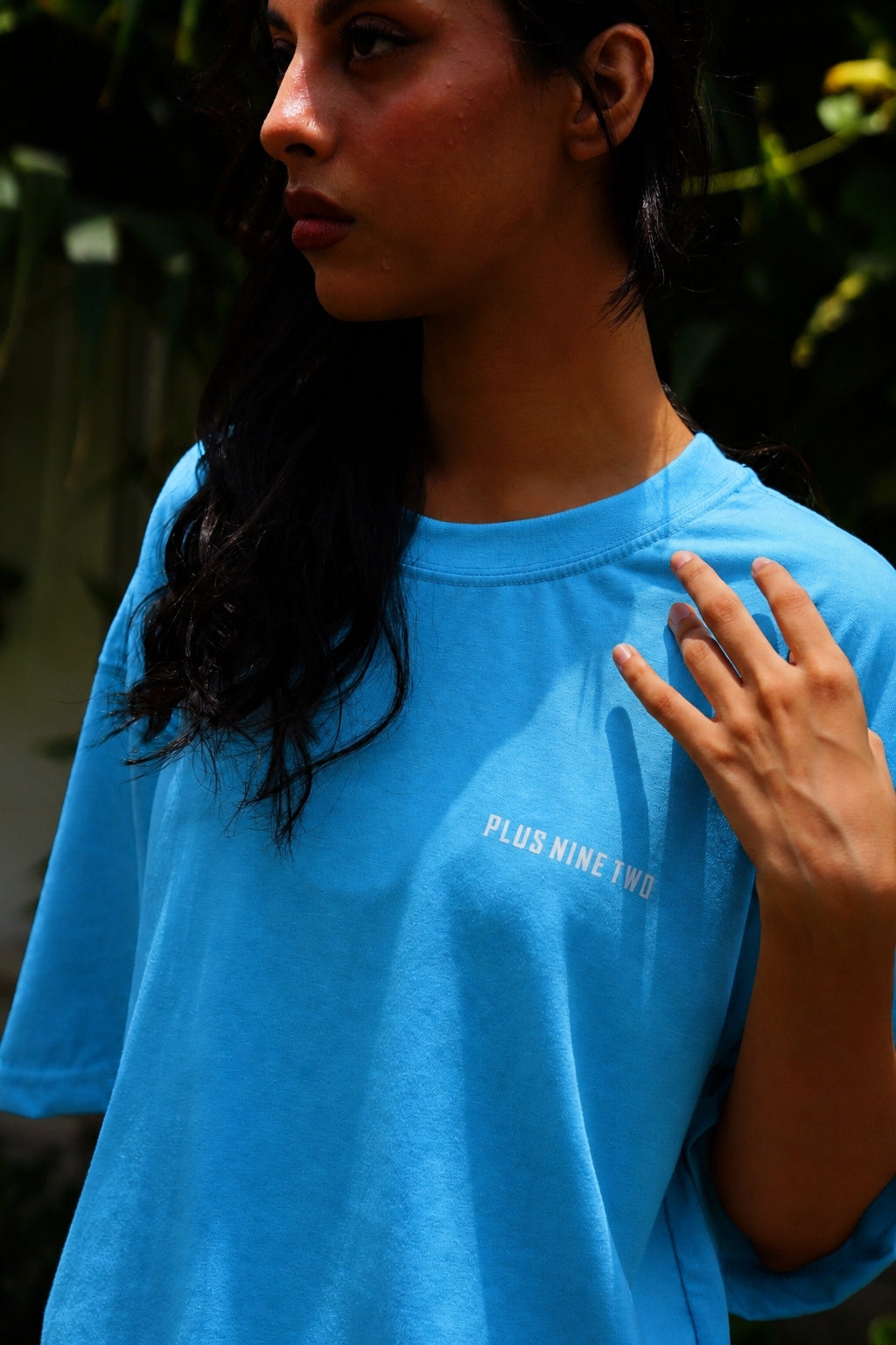 Women’s K2 Cloud Sky Blue Essentials Dropshirt close-up with chest logo